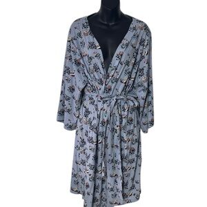 Vera Bradley women’s S/M floral mushroom hedgehog short robe new lounge